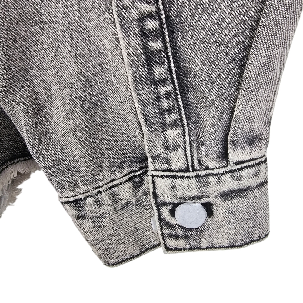 Sincerely Jules Washed Out Black Denim Shirt Shacket - Picture 6 of 8